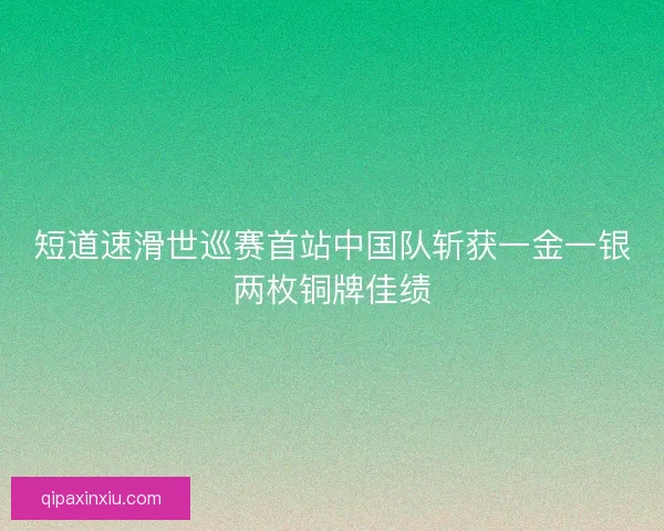 短道速滑世巡赛首站中国队斩获一金一银两枚铜牌佳绩